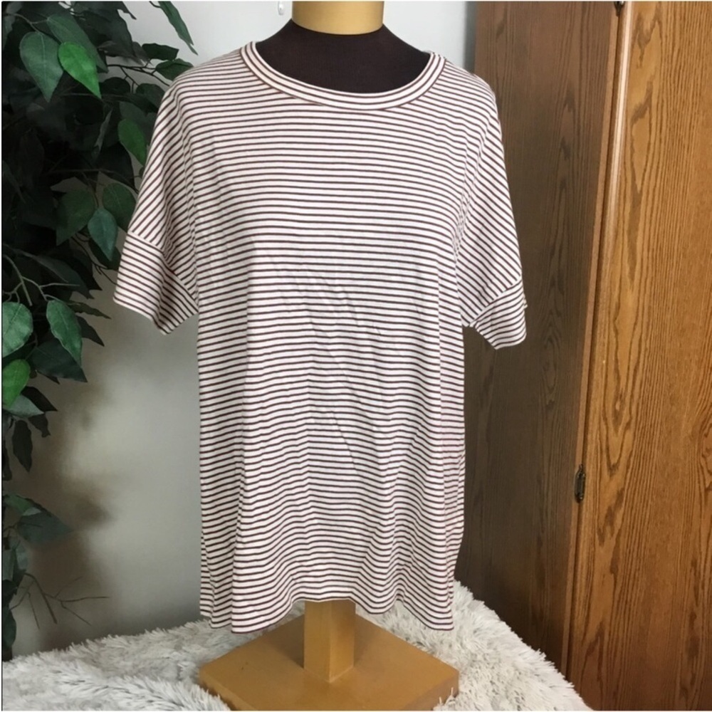 Sonoma short sleeve striped crewneck tee Woman’s size XXL relaxed fit